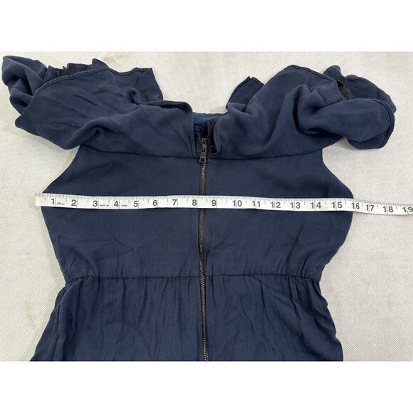 Alice + Olivia Navy Mitsy Lace Trim Maxi Dress Women’s 4 READ - Picture 10 of 12